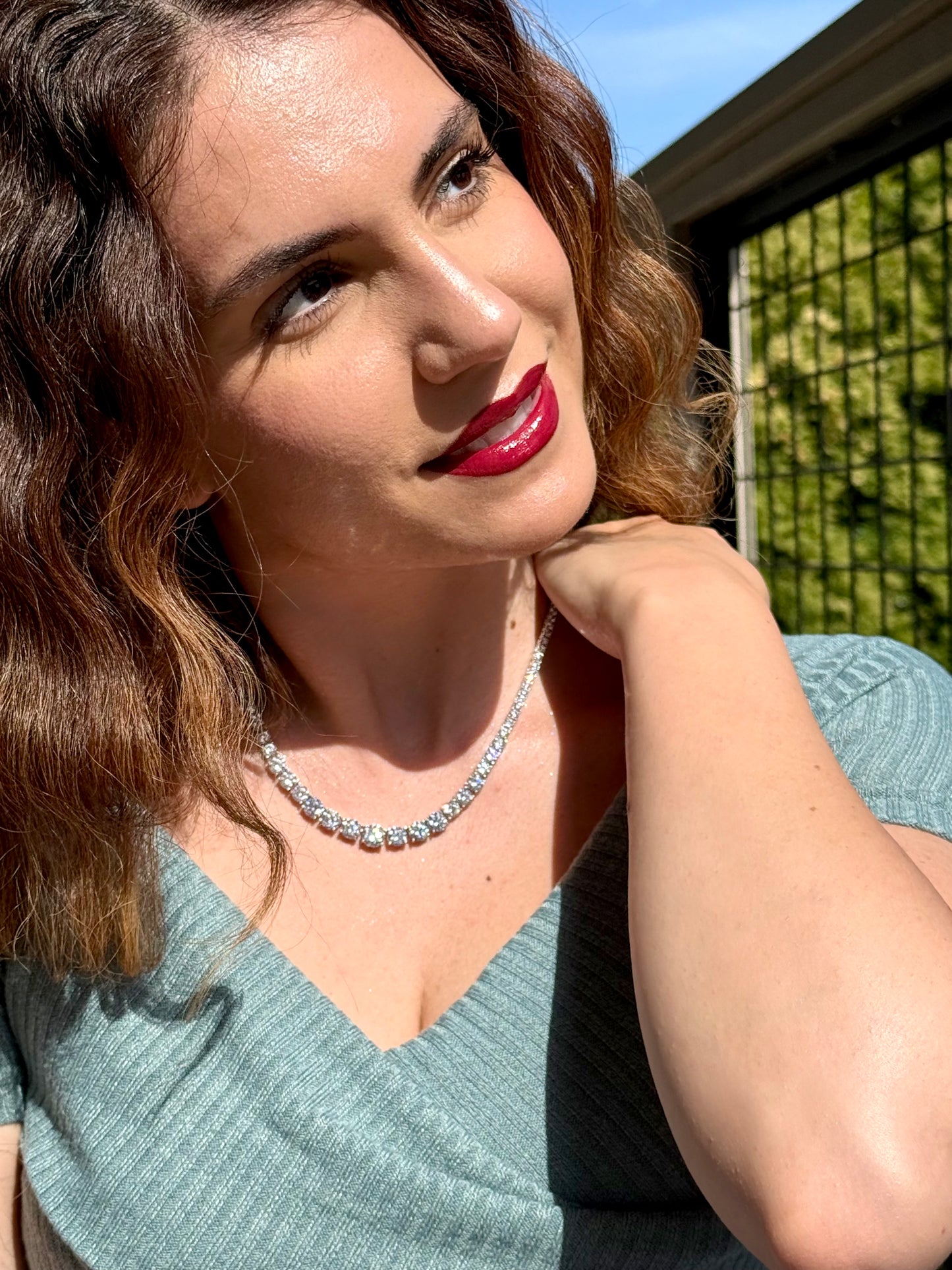 cubic zirconia necklace