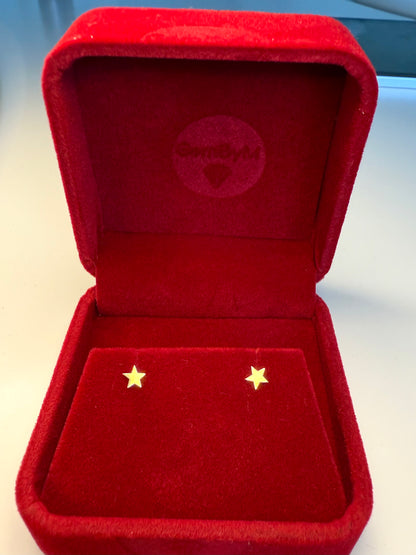 18 kt Star earings