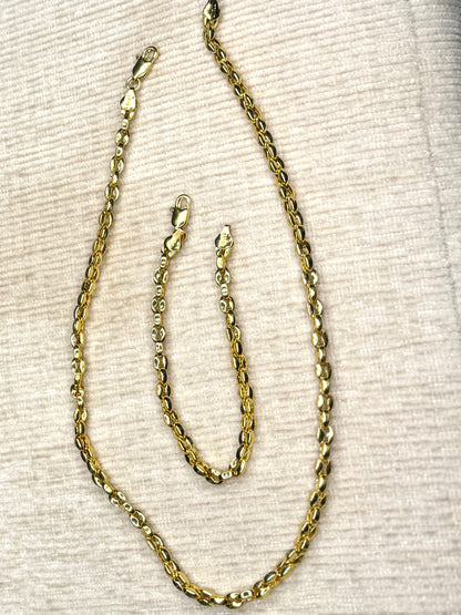 18 kt gold plated set of 2