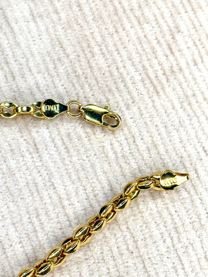 18 kt gold plated set of 2