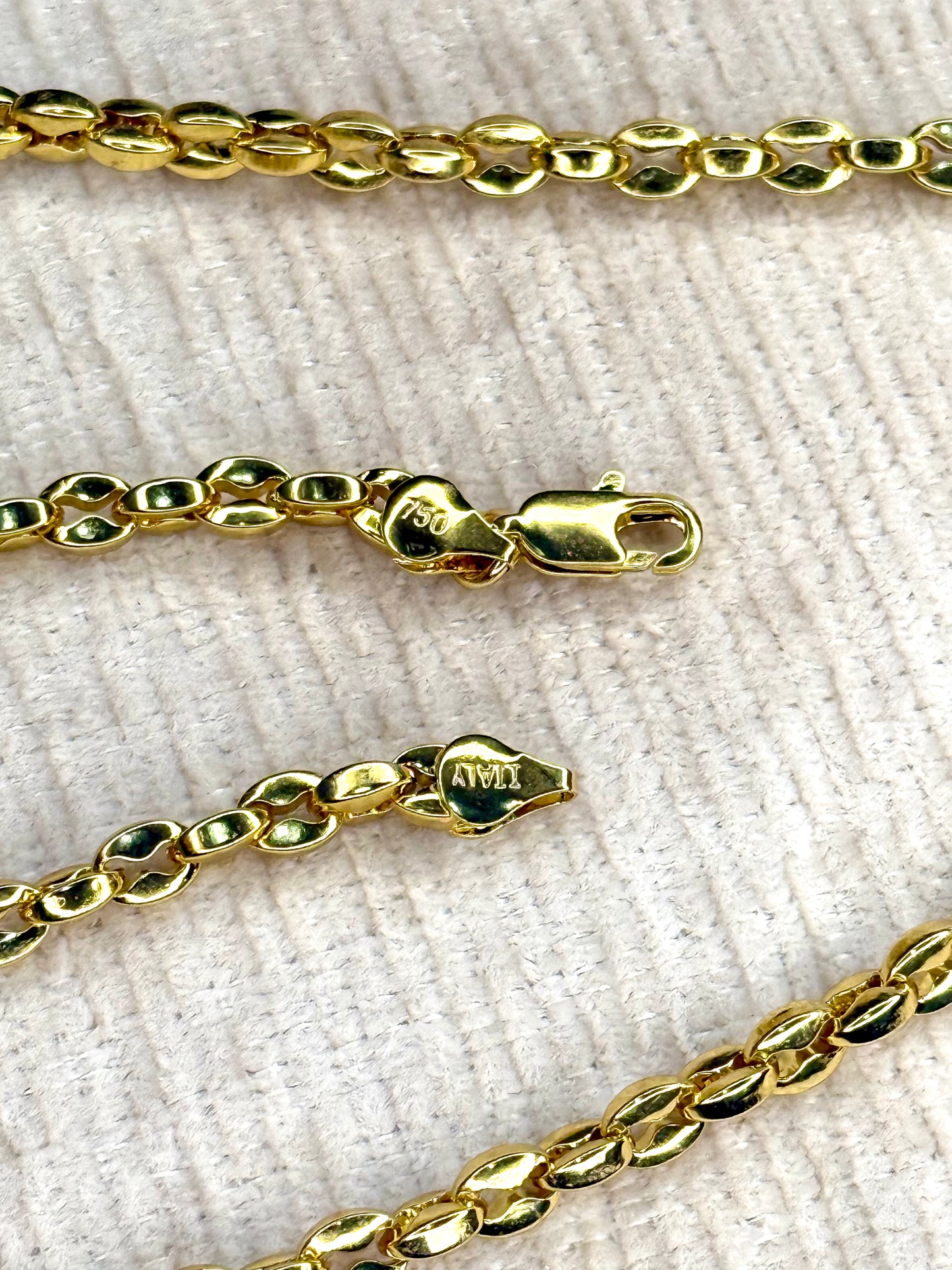 18 kt gold plated set of 2