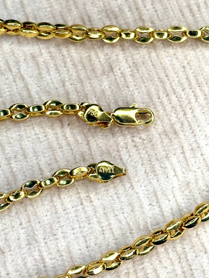 18 kt gold plated set of 2