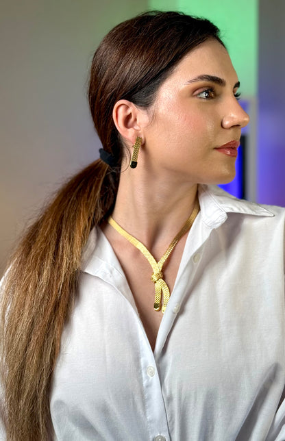 18 kt plated gold set of 3