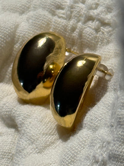 18 kt plated gold earings