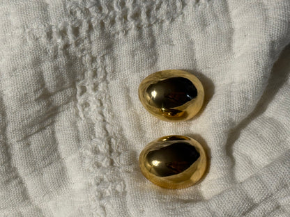 18 kt plated gold earings