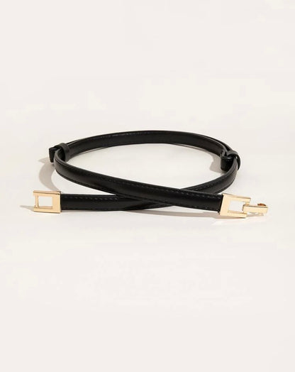 Adjustable Fit Leather Belt – High-Quality Dry Leather in black color