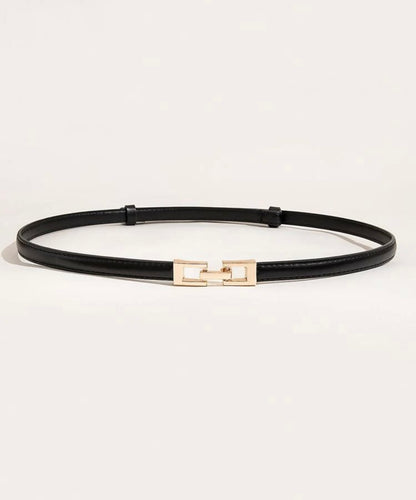 Adjustable Fit Leather Belt – High-Quality Dry Leather in black color