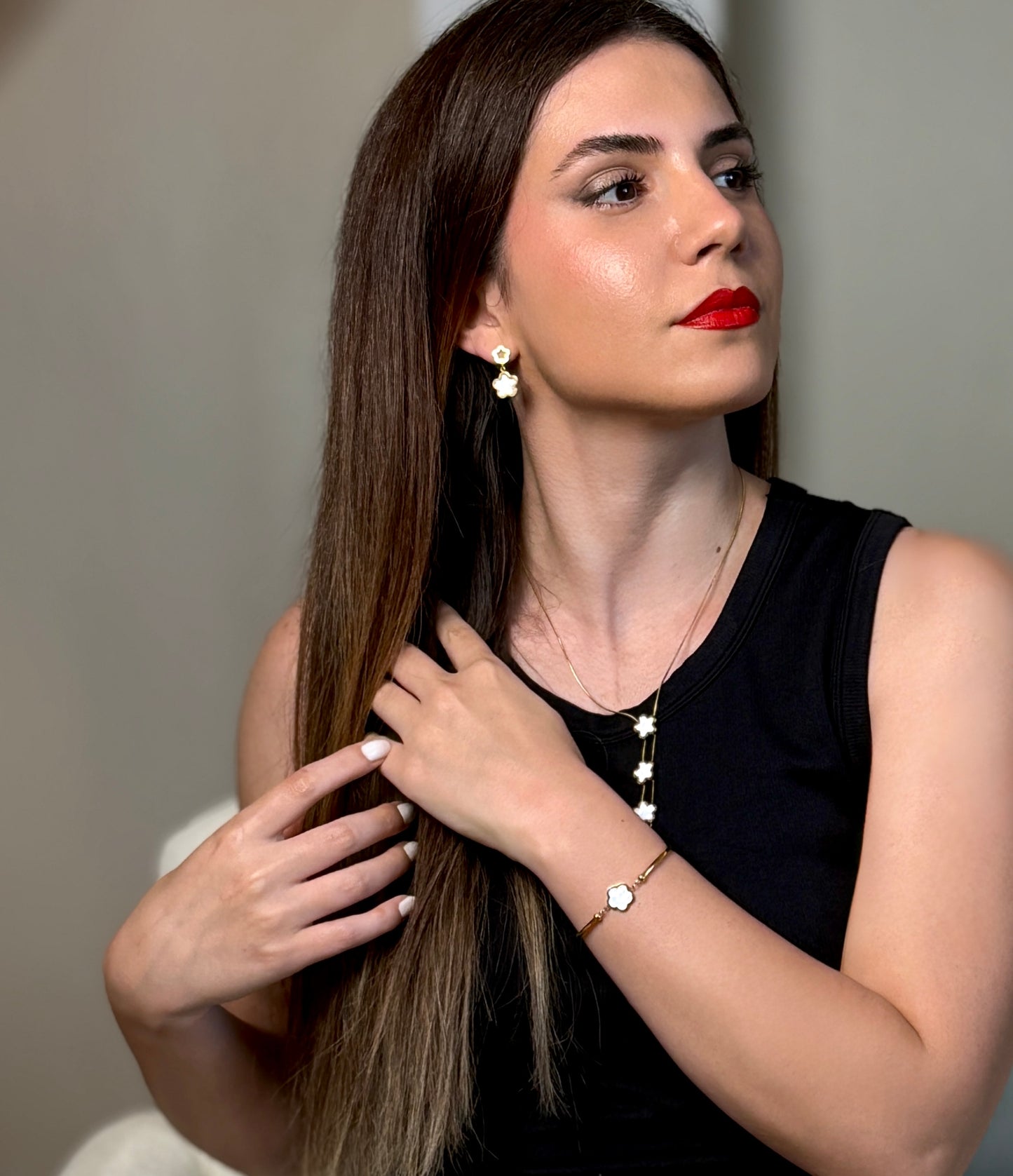 18 kt stainless steel earings