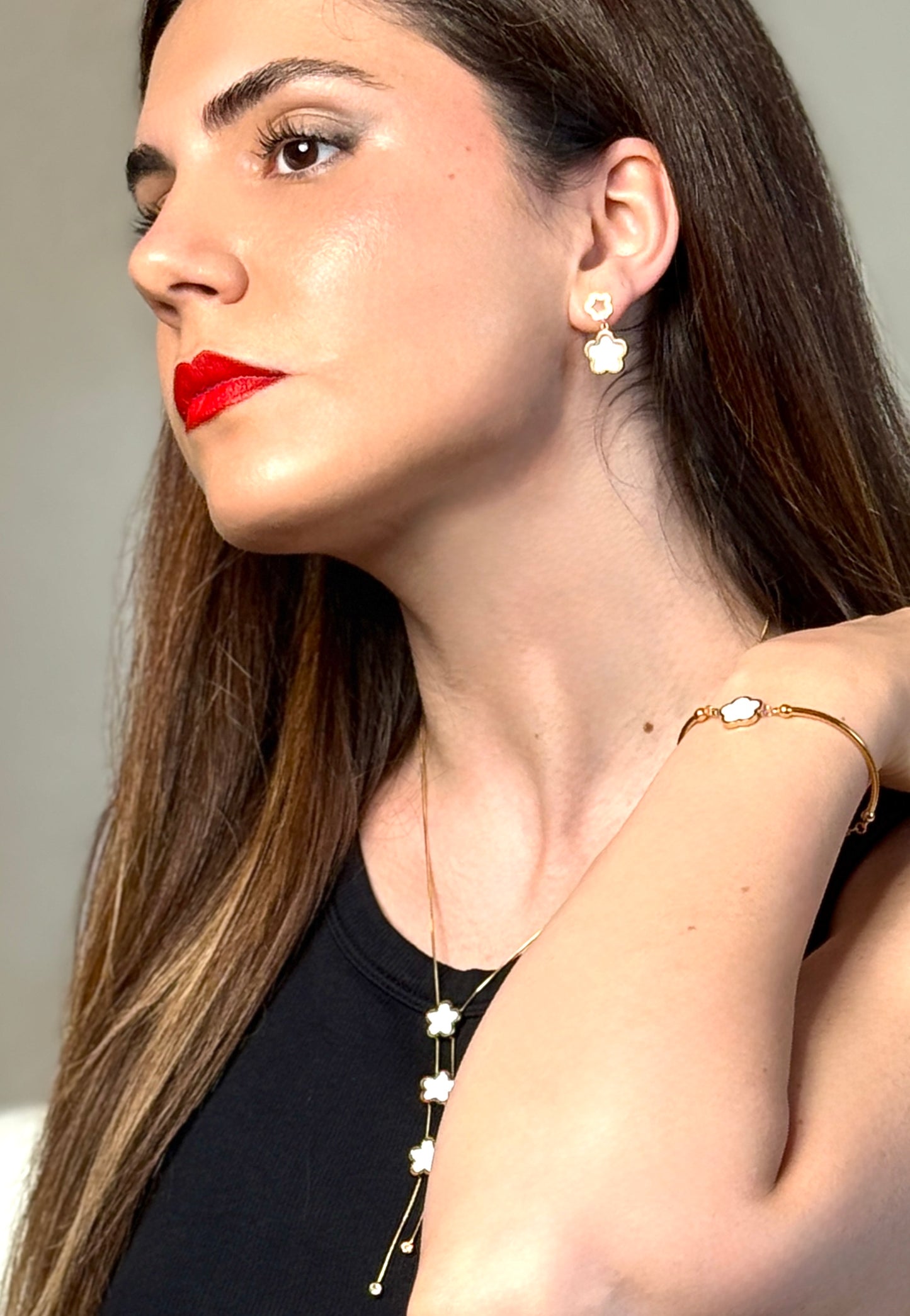 18 kt stainless steel earings