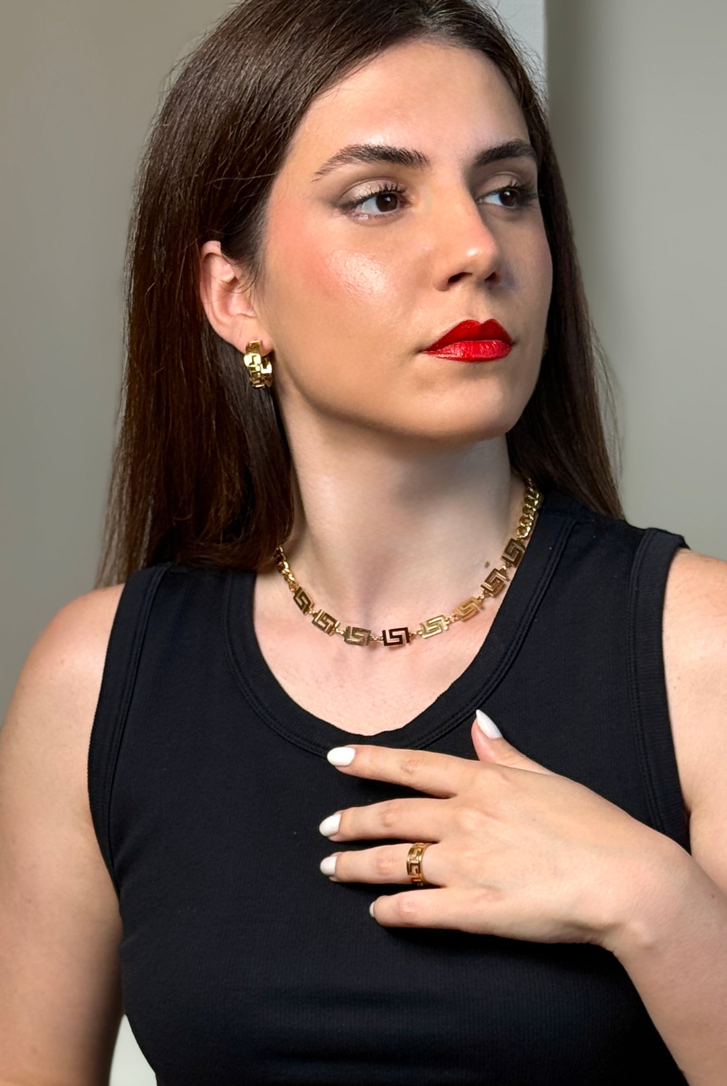 18 kt gold plated stainless steel earings