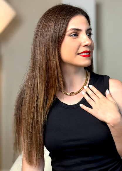 18 kt gold plated stainless steel chain