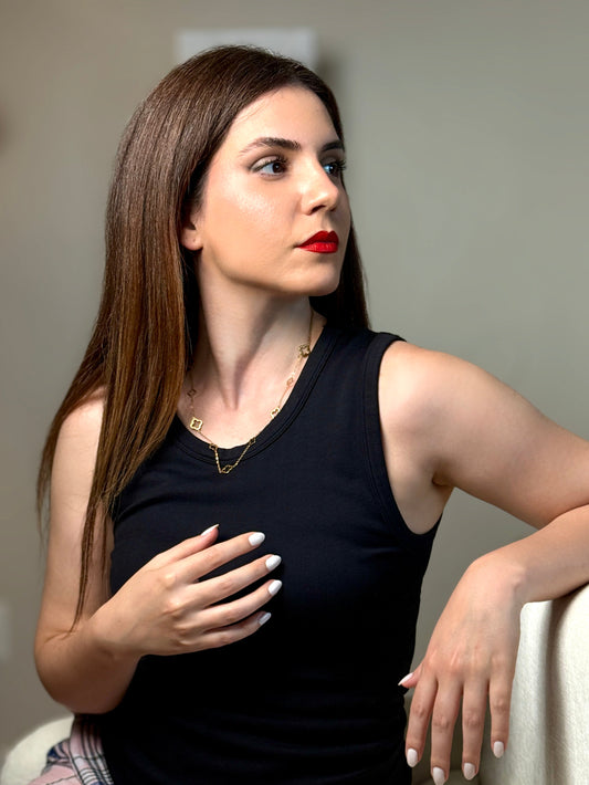 18 kt gold plated Titanium steel Neclace