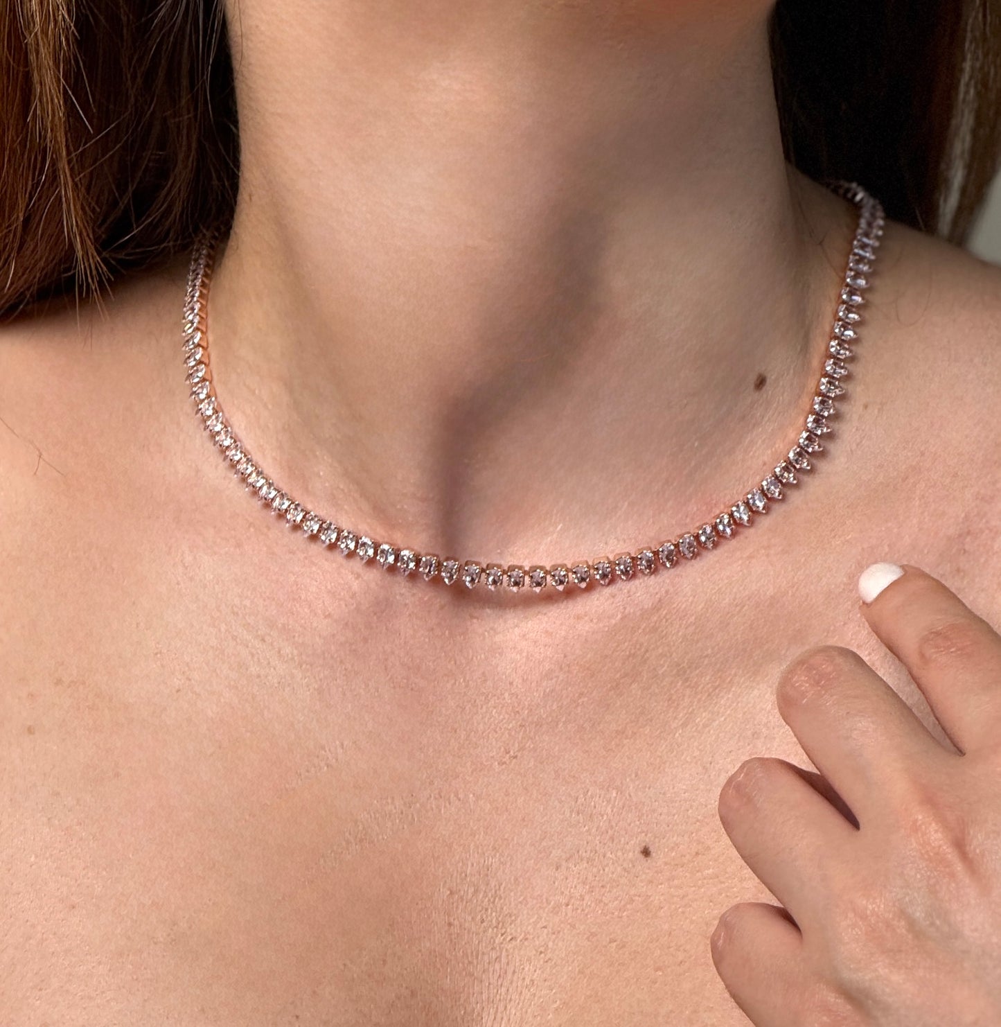 Luxury cubic zirconia waterdrop necklace