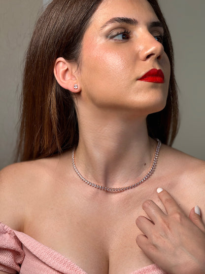 Luxury cubic zirconia waterdrop necklace