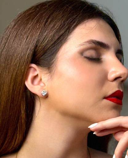 925 sterling silver square earings