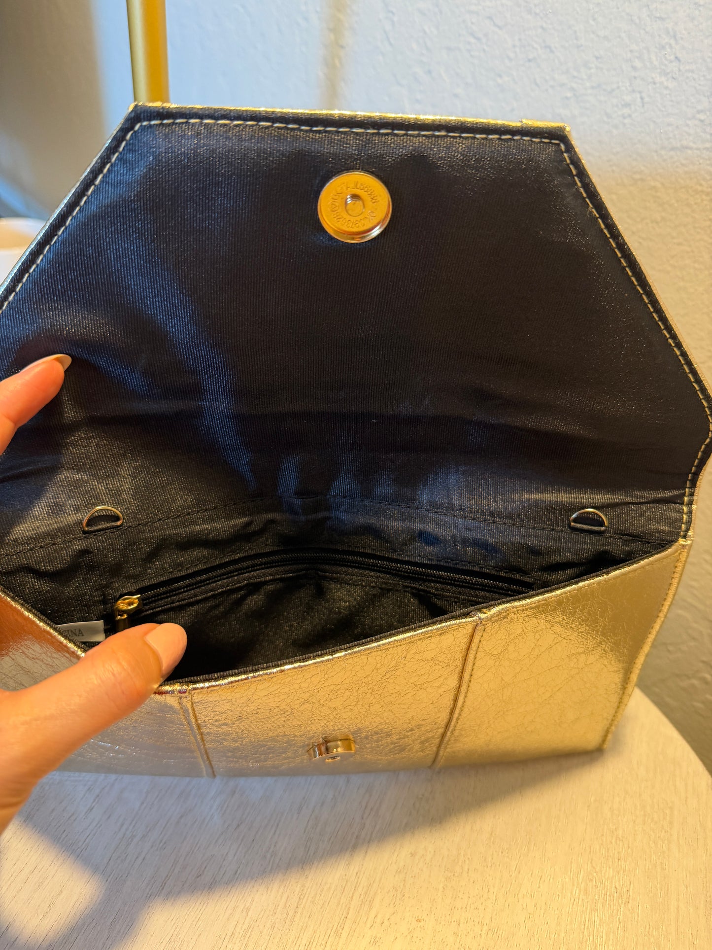 Gold Envelope Clutch