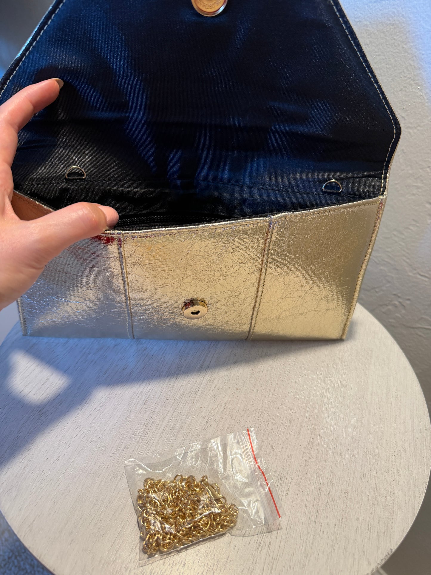Gold Envelope Clutch